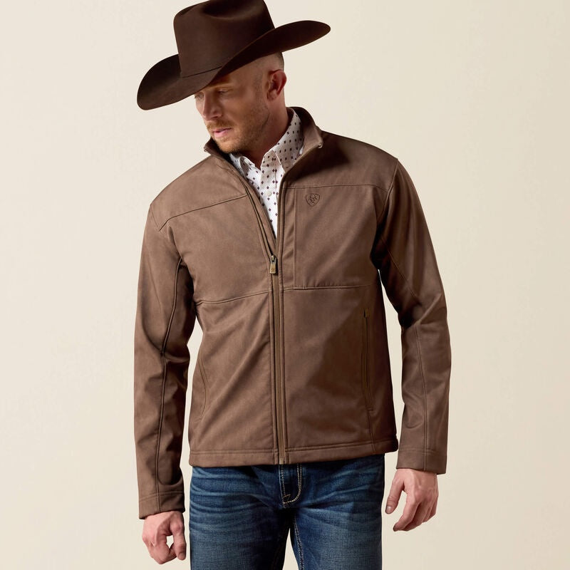 10079404 | ARIAT MEN’S VERNON SOFTSHELL JACKET - WREN FAUX LEATHER