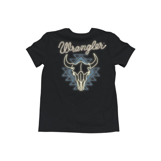 112368638 | WRANGLER MEN'S BLACK BEAUTY NEON LONGHORN S/S T-SHIRT