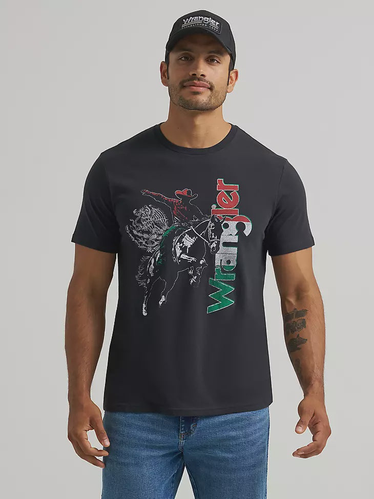 112372809 | WRANGLER MEN'S MEXICO RIDER SS T-SHIRT - BLACK