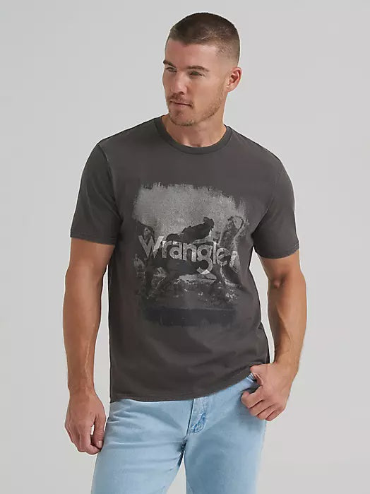 112372851 | WRANGLER MEN'S BULLRIDING SHADOW S/S T-SHIRT - PHANTOM
