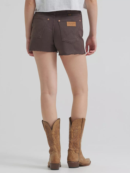 112373392 | WRANGLER WOMEN'S COLORWASH COWBOY SHORTS - COCOA
