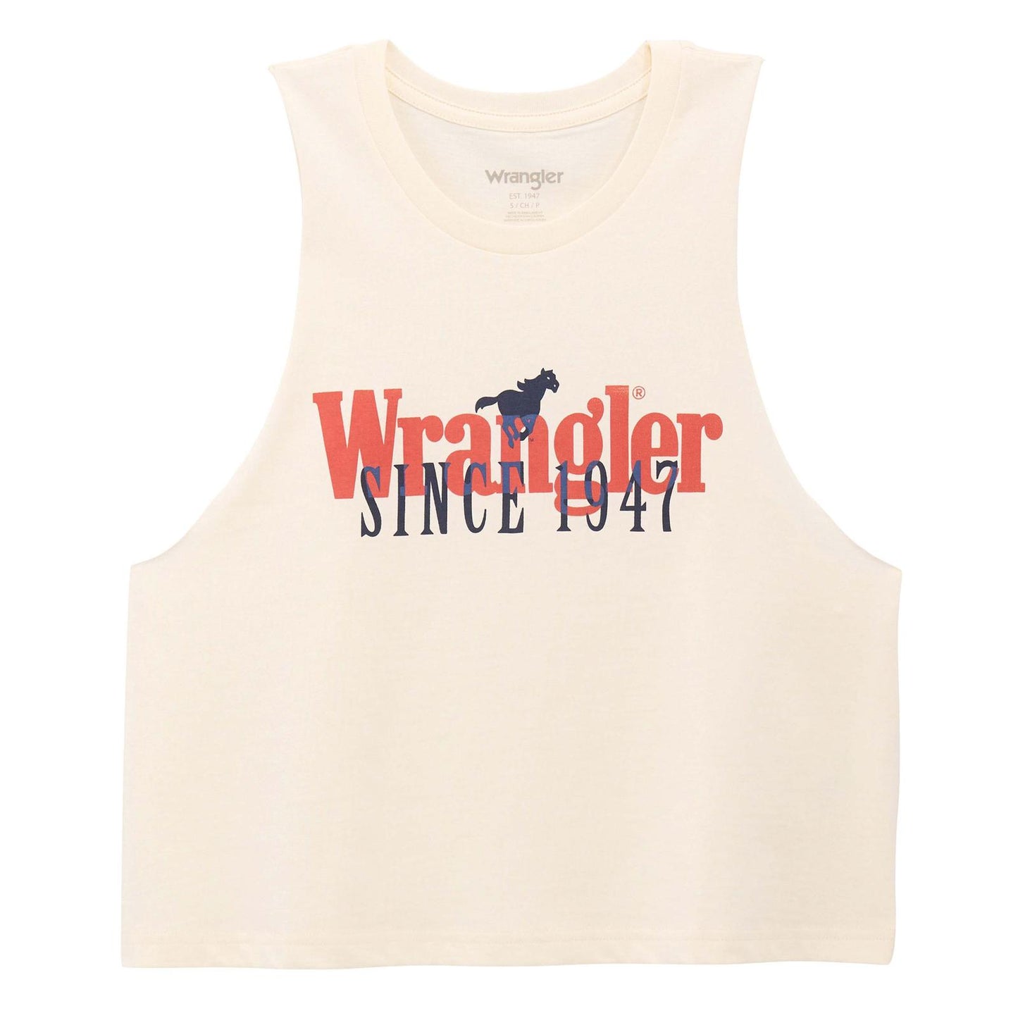 112375847 | WRANGLER WOMEN'S FESTIVIAL CROP TANK TOP - EGRET WHITE