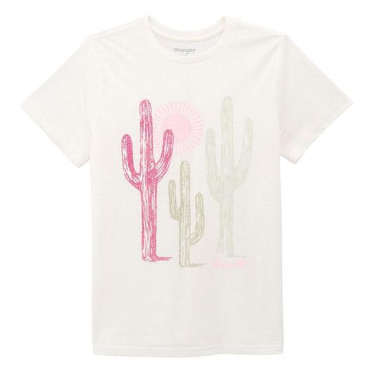 112375872 | WRANGLER WOMEN'S CACTUS REGULAR FIT S/S T-SHIRT - BRIGHT WHITE