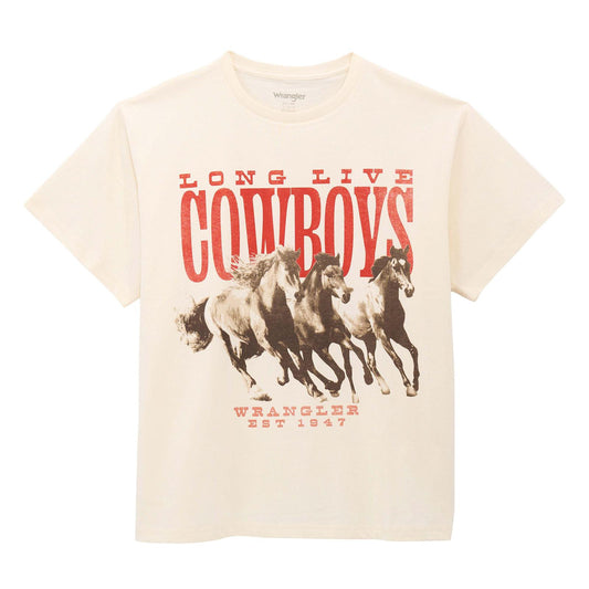 112375874 | WRANGLER WOMEN'S "LONG LIVE COWBOYS" GIRLFRIEND FIT S/S T-SHIRT