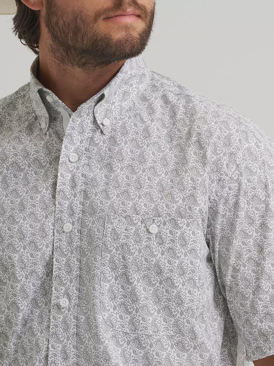 112379056 | WRANGLER MEN'S GEORGE STRAIT S/S ONE POCKET SHIRT - CLOUD PAISLEY