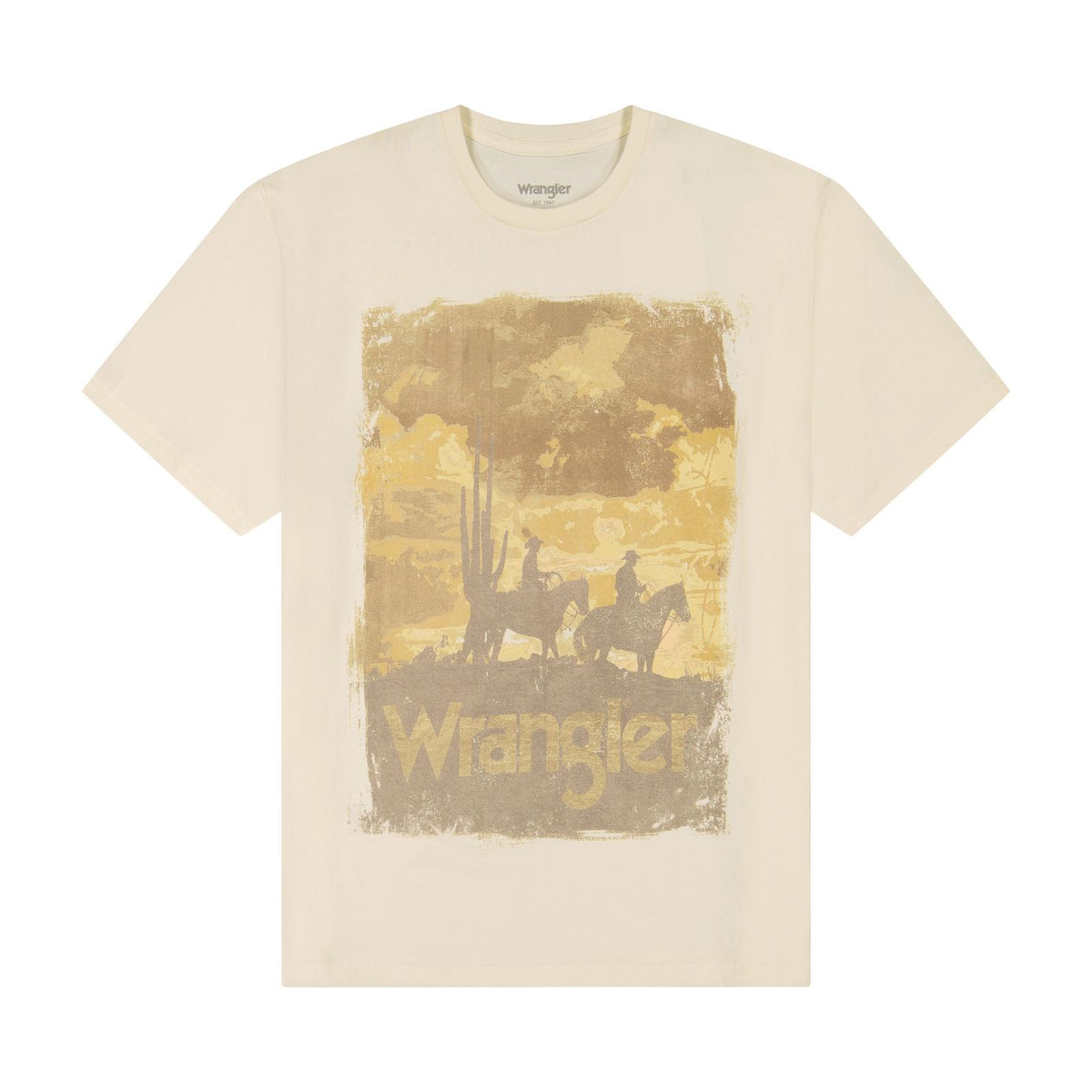 112384031 | WRANGLER WOMEN'S RETRO DESERT COWBOY GIRLFRIEND FIT S/S T-SHIRT - ANTIQUE WHITE