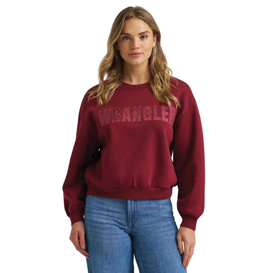 112384039 | WRANGLER WOMEN'S OVERSIZED CANYON PULLOVER SWEATSHIRT - CABERNET