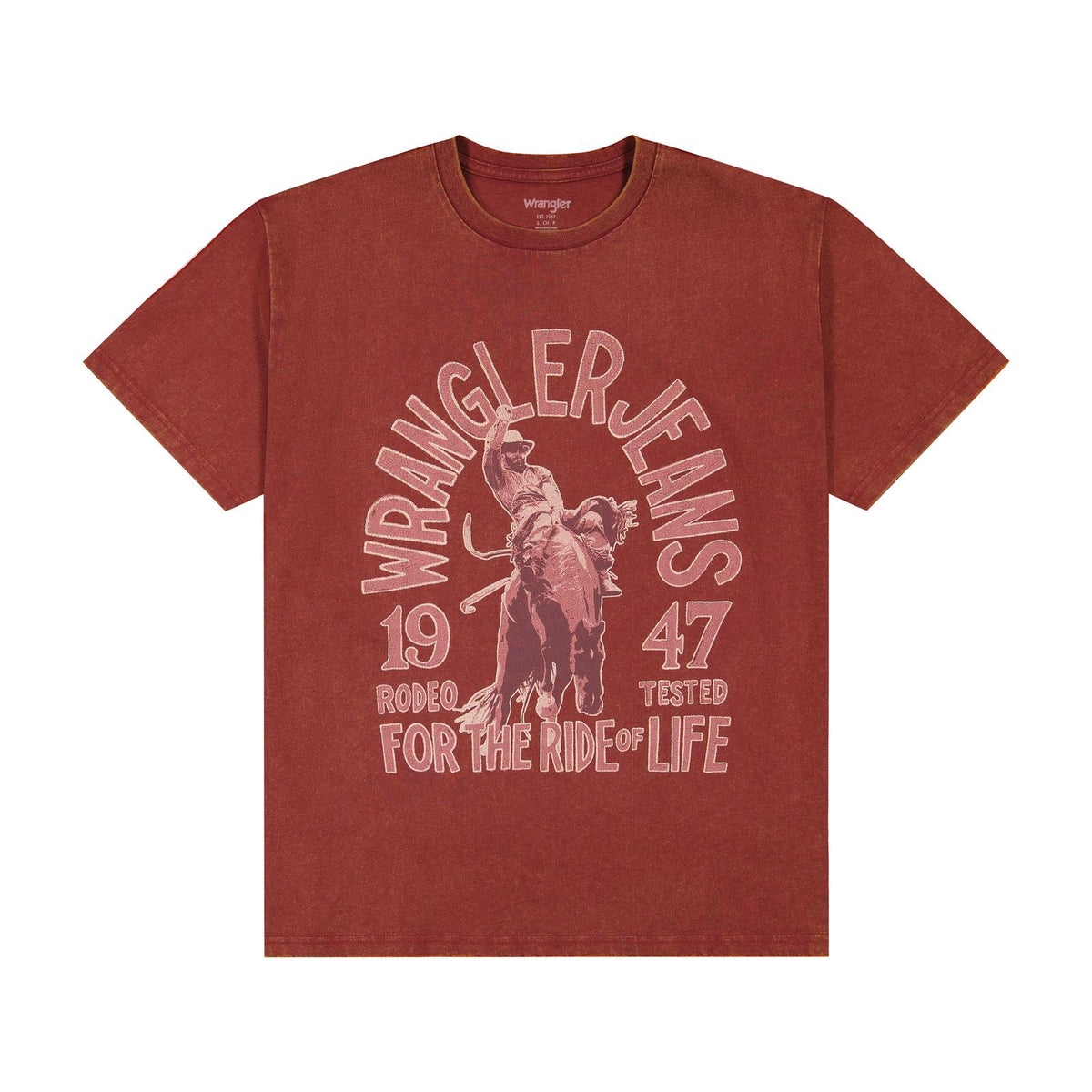112384058 | WRANGLER WOMEN'S RETRO FOR THE RIDE GIRLFRIEND FIT S/S T-SHIRT - CABERNET