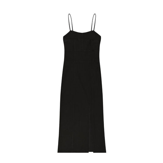 112385450 | WRANGLER WOMEN'S RETRO PUNCHY MAXI SLIP DRESS - BLACK