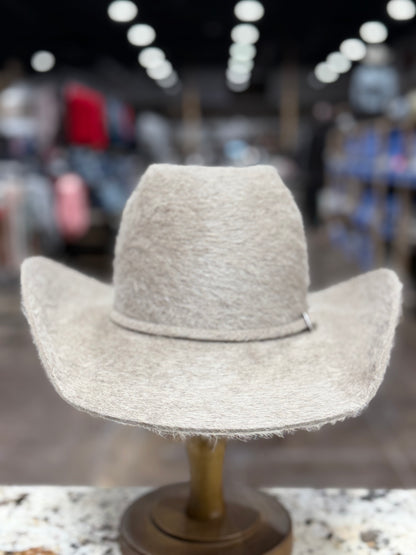 TACCHINOS FELT 10X GRIZZLY NATURAL OPEN CROWN 4 1/2 INCH BRIM