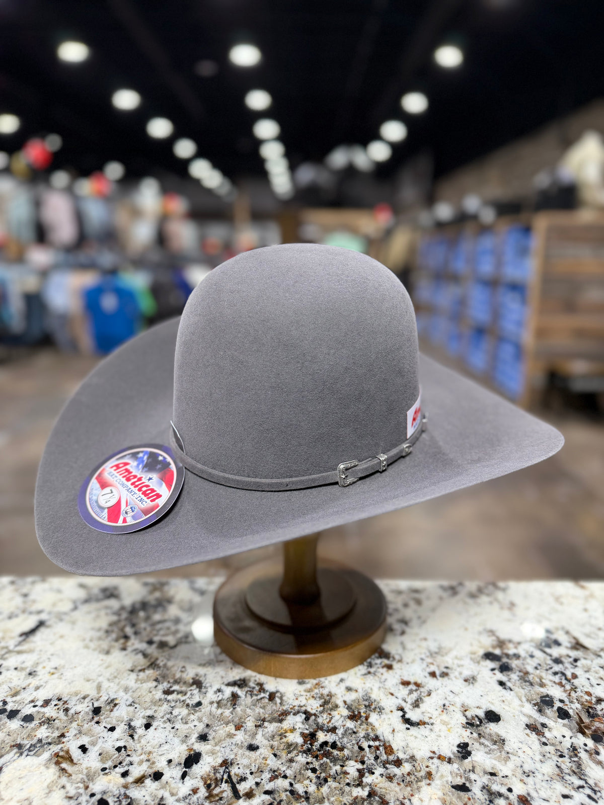 AMERICAN FELT 10X STEEL OPEN CROWN 4 1/2 INCH BRIM