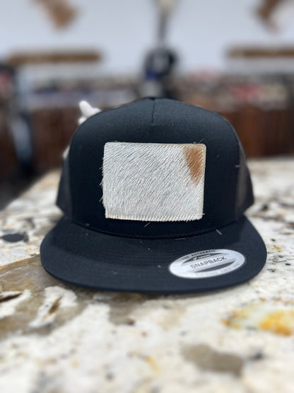 *NEW Cowhide Patch Caps