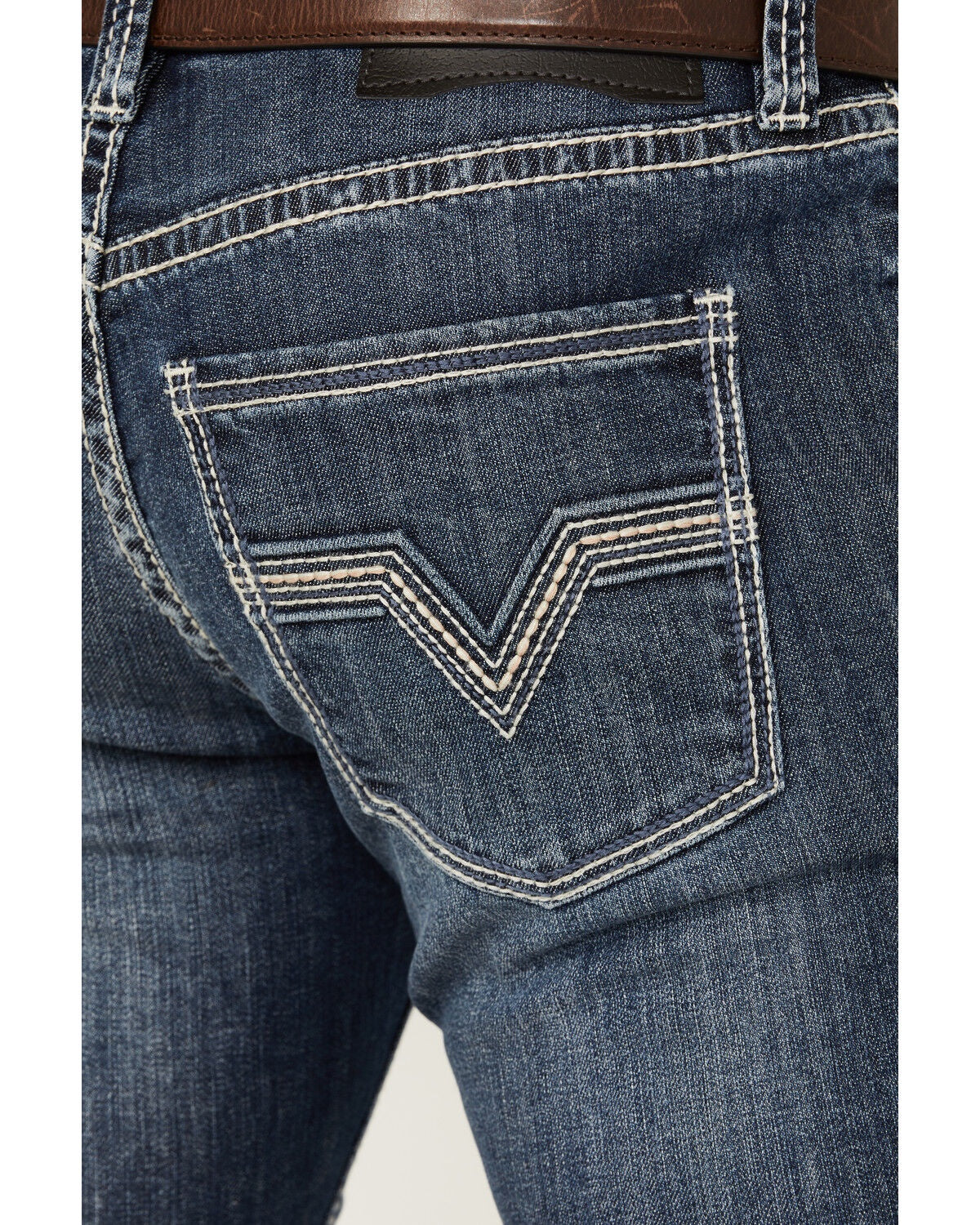 BM2MD03670 | ROCK&ROLL MEN'S DARK VINTAGE TWO TONE RIFLE SKINNY JEAN