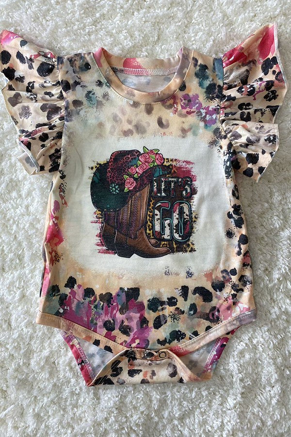DLH2310 | BABY GIRL'S LET'S GO COWGIRLS ROMPER