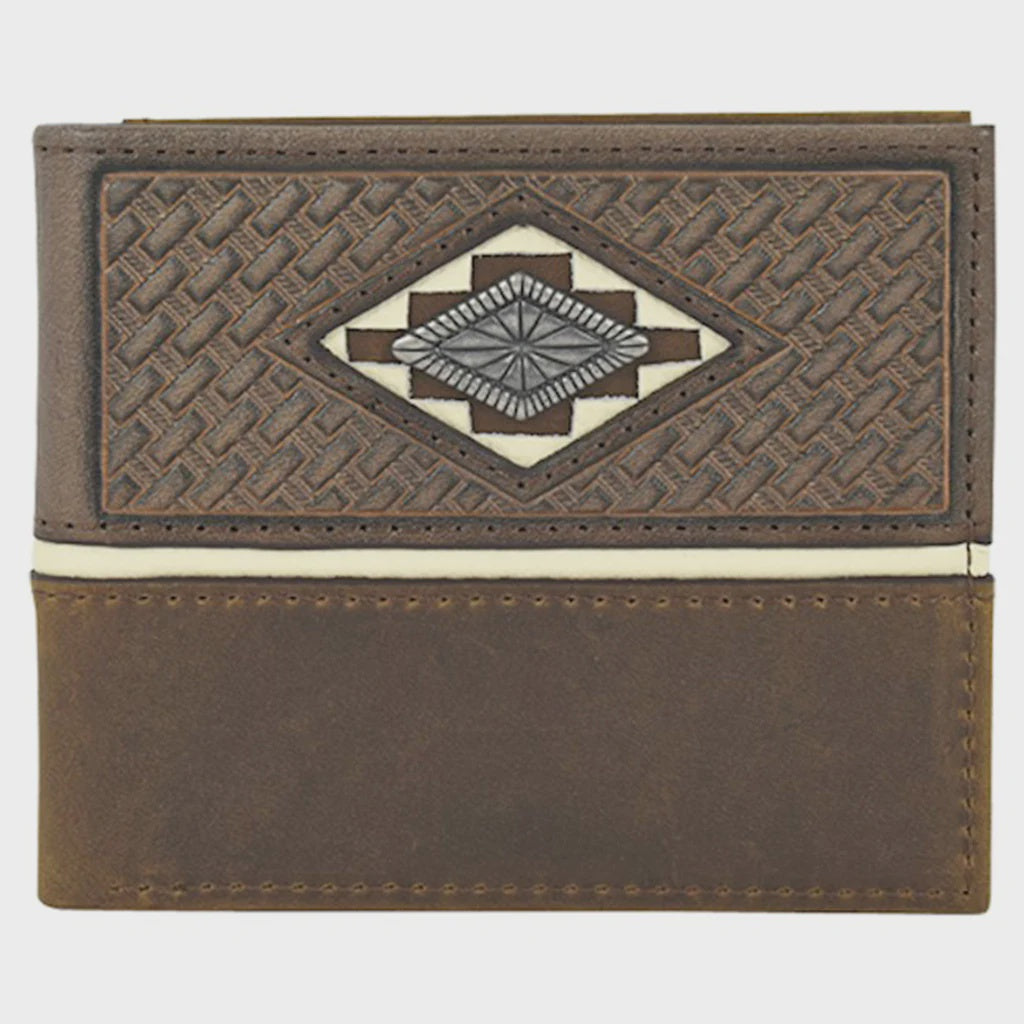 22125842W8 | JUSTIN AZTEC CONCHO TOOLING BI-FOLD WALLET