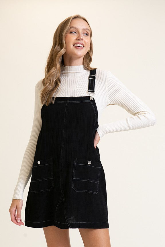 MD3074 |TIMING WOMENS OVERALL DRESS W/POCKETS