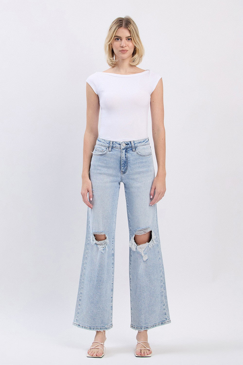 LV1862 | VERVET WOMEN'S HIGH RISE VINTAGE WIDE LEG JEAN - SLICK