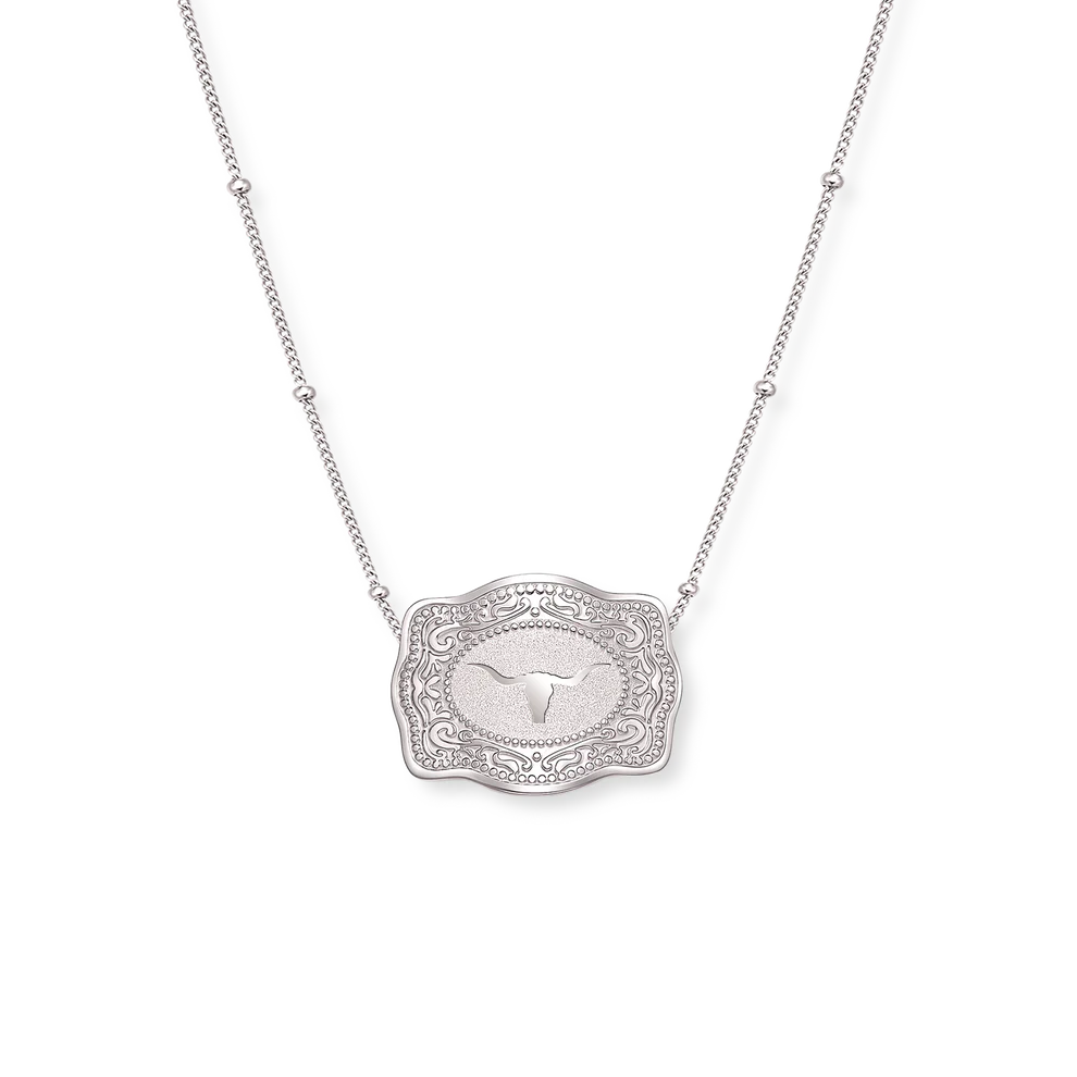 SPURWEST MINI LONGHORN BELT BUCKLE NECKLACE