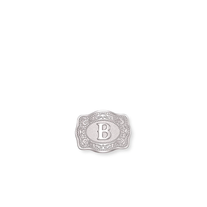 SPURWEST SILVER MINI "INITIAL" BELT BUCKLE HATPIN