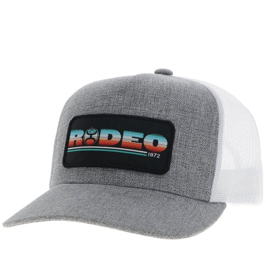 2453T-GYWH HOOEY RODEO GREY/WHITE SERAPE CAP