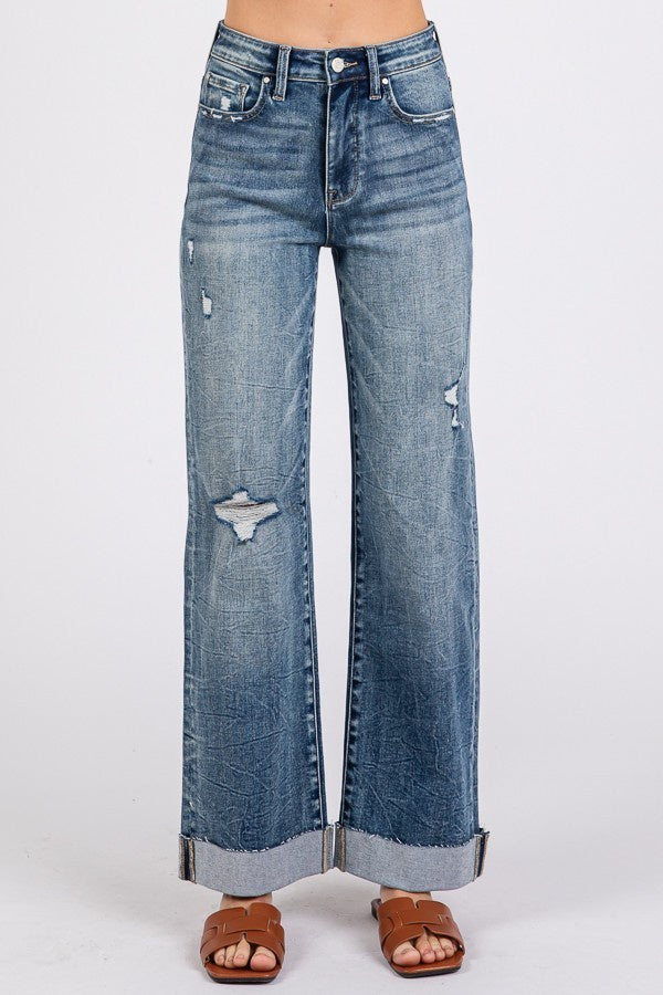 P1391W-DM PETRA WOMEN'S WIDE LEG JEAN