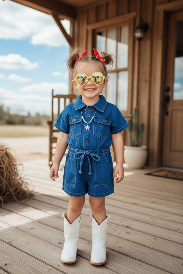 251284M | GIRL'S DENIM OVERAL JUMPSUIT