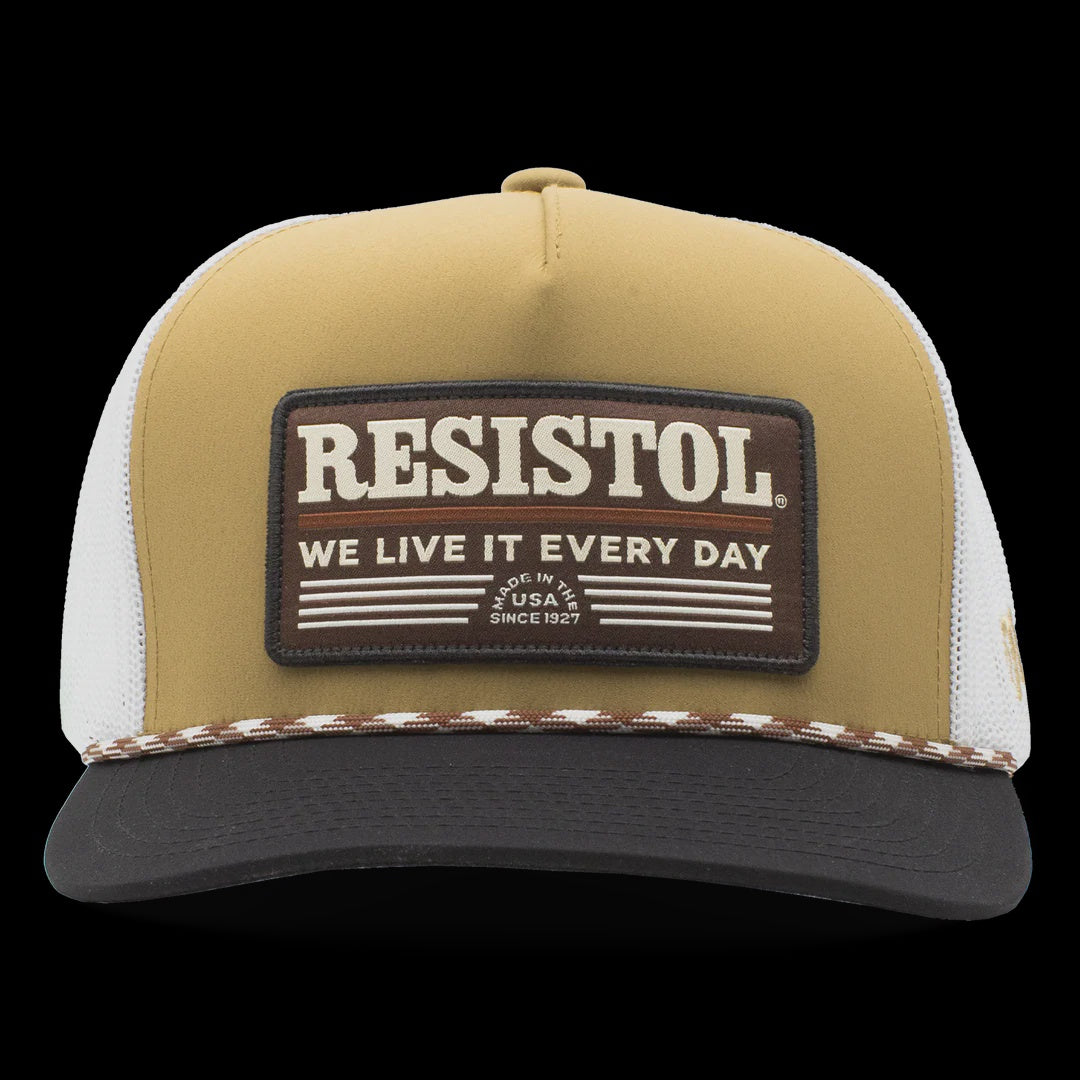 2552T-TNWH | RESISTOL TAN/WHITE TRUCKER CAP
