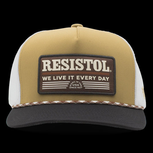 2552T-TNWH | RESISTOL TAN/WHITE TRUCKER CAP