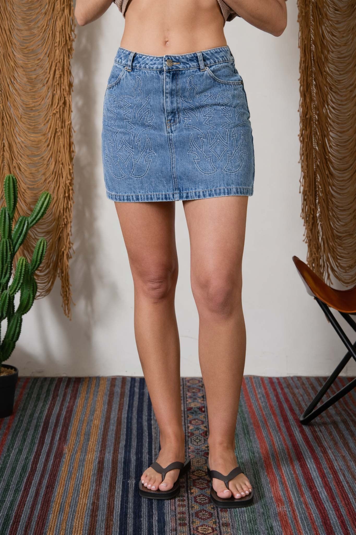 J6SS1001 | WOMENS WESTERN STITCH DENIM SKIRT