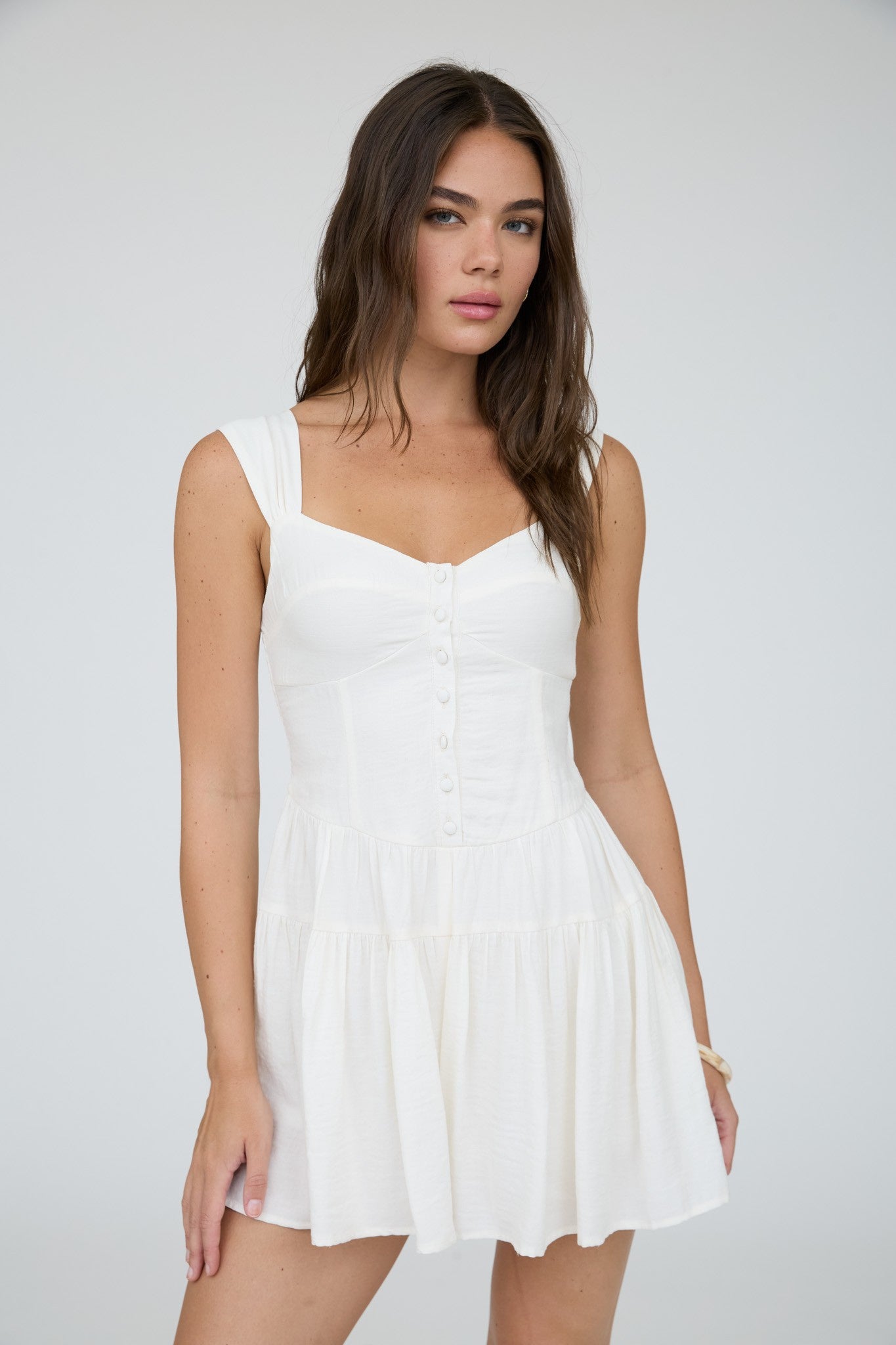 TW2258 | WOMENS BUTTON DOWN SLEEVELESS ROMPER