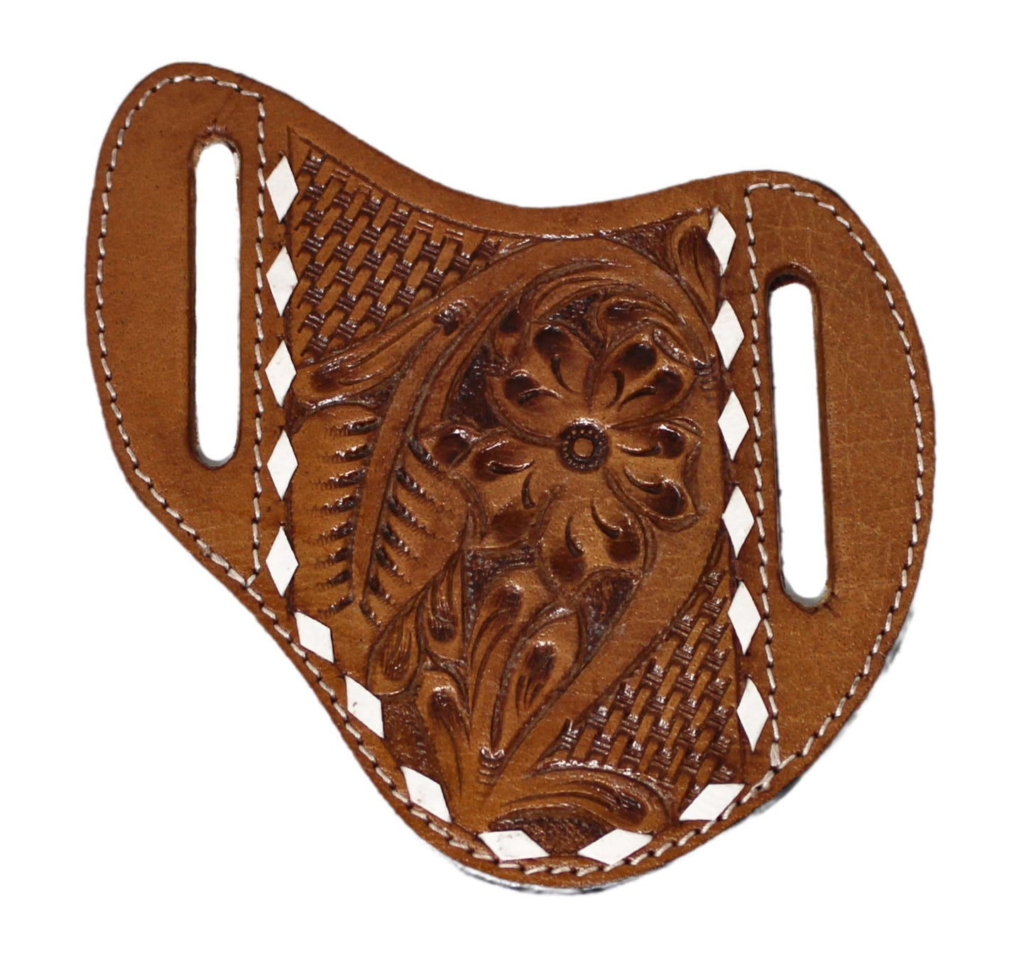29FK17B | CHALLENGER KNIFE SHEATH BROWN HAND TOOLED