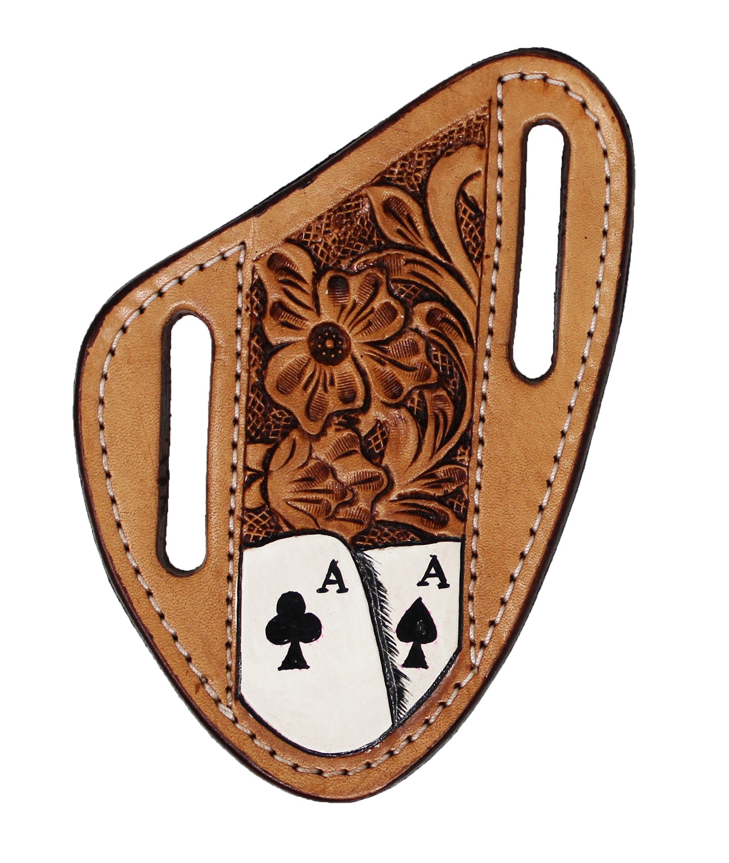 29RST12B | CHALLENGER BELTS ACE TOOLED KNIFE SHEATH