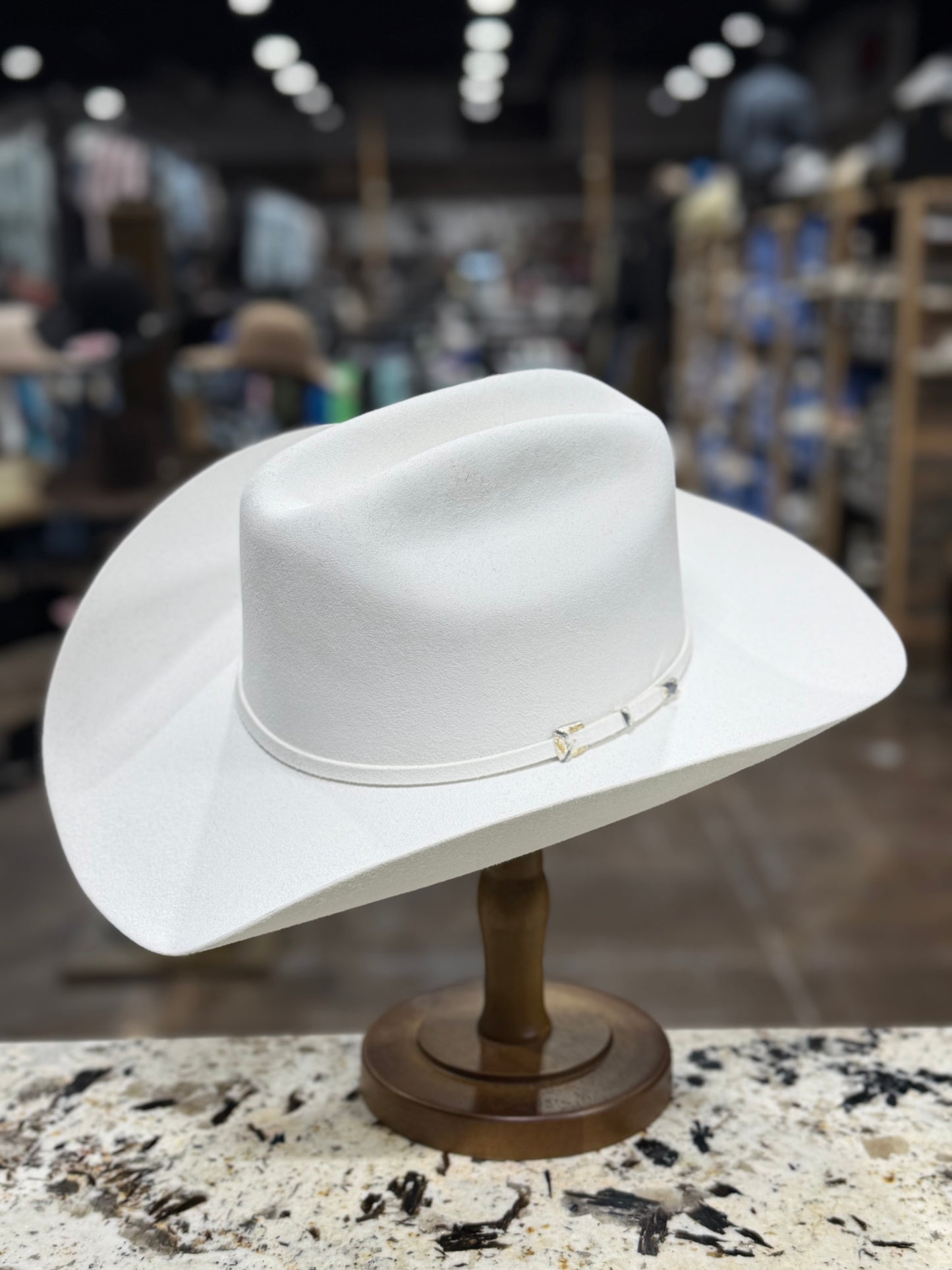 STETSON FELT 6X WHITE VERA CRUZ 4 INCH BRIM