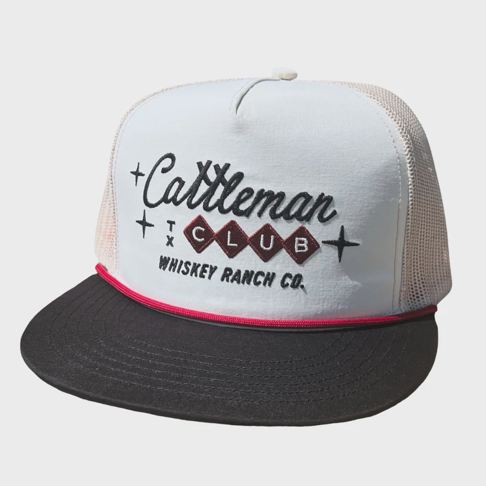VEGASTN | WHISKEY BENT "THE VEGAS" CAP- BLACK/WHITE/KHAKI