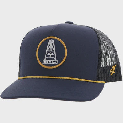 3027T-NV  HOOEY NAVY/MUSTARD "ROSE" TRUCKER CAP