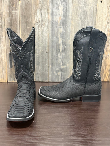 RANCHERS PYTHON BLACK MATTE RED BOTTOM WITH WHITE STITCHING