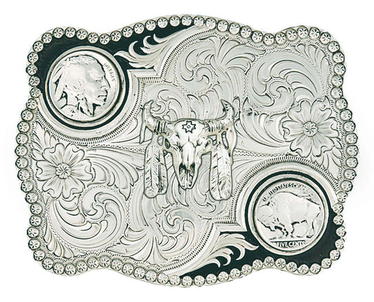 3610-447M | MONTANA SILVERSMITHS ANTIQUE BUFFALO NICKLE BUCKLE