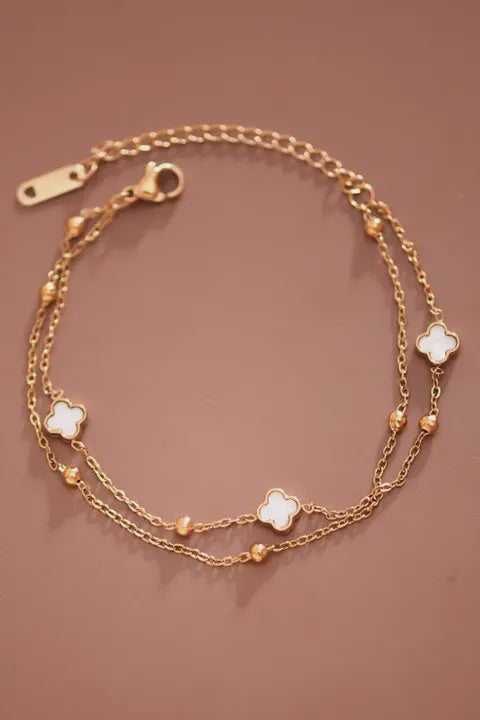 18K GOLD  PVD-PLATED WATERPROOF STAINLESS STEEL CHAIN BRACELET