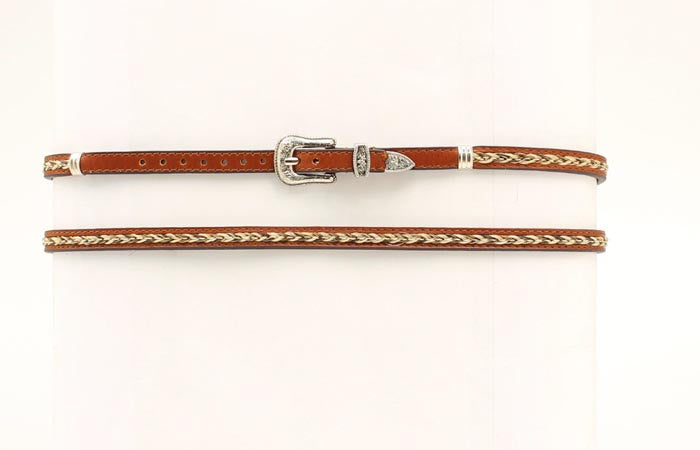 0274802 | BROWN/TAN BRAIDED HORSEHAIR HATBAND