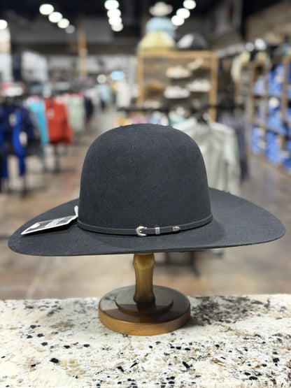 RODEO KING FELT 7X BLACK OPEN CROWN 4 7/8 INCH BRIM