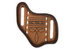 D8403202 | 3D PANCAKE BROWN BOOT STITCH KNIFE SHEATH