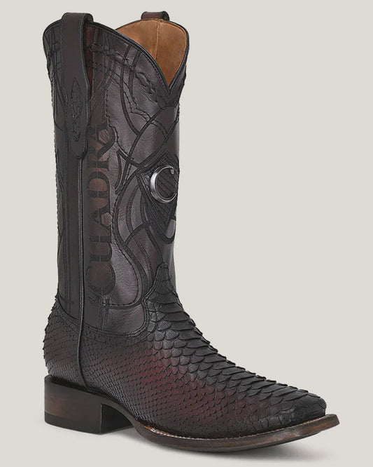CU746 | CUADRA PYTHON BLACK CHERRY SQUARE TOE