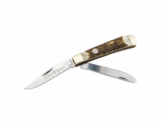 110833ST | BOKER TREEBRAND TRAPPER STAG 2.0 KNIFE-BROWN