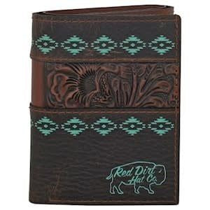 23225897W3 | RH Co. DARK BROWN TOOLED AZTEC TRIFOLD