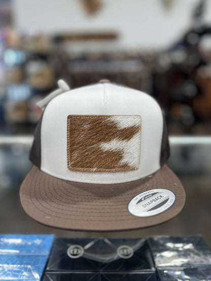 *NEW Cowhide Patch Caps