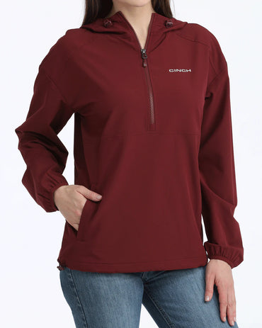MAK9813001 | CINCH WOMENS 1/2 ZIP BURGUNDY PULLOVER - Pullover