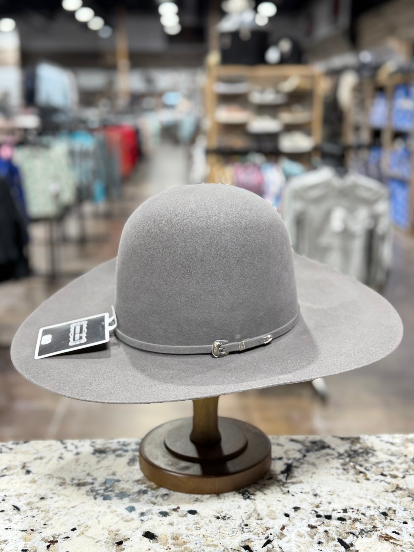 RODEO KING FELT 30X SLATE OPEN CROWN 4 1/2 INCH BRIM