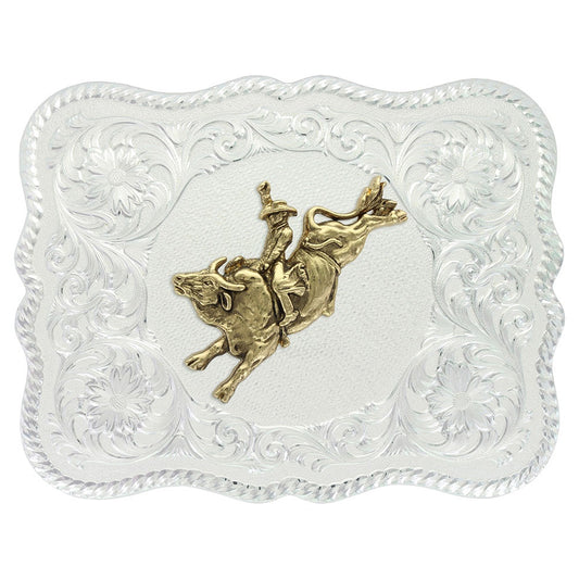 61669-528 | MONTANA SILVERSMITH SCALLOPED WITH BULL RIDER BUCKLE