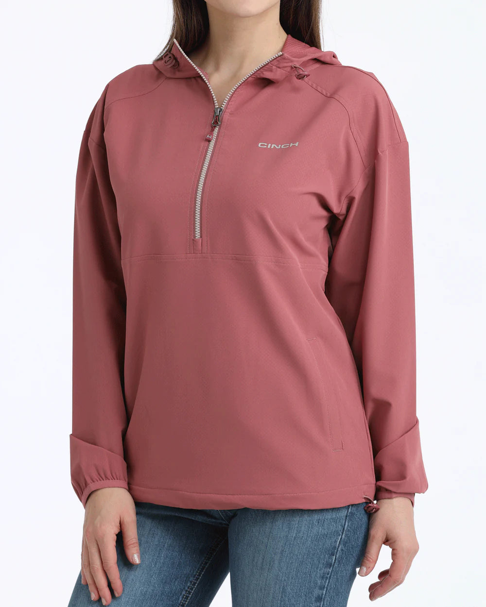 MAK9813002 | CINCH WOMENS 1/2 ZIP PINK PULLOVER