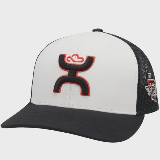 7048T-WHBK | HOOEY TEXAS TECH WITH HOOEY LOGO CAP - WHITE/BLACK
